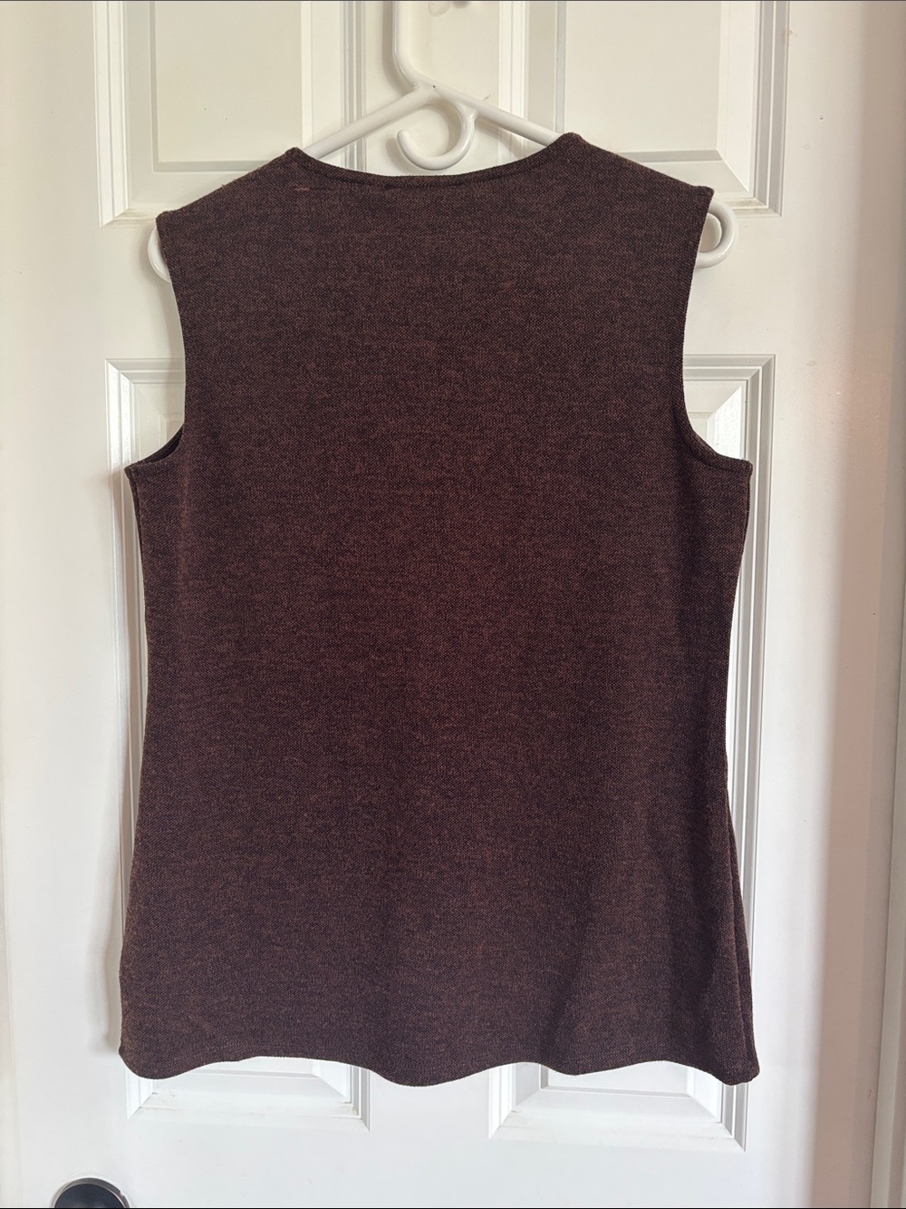 Truth Brown Button-Front Sleeveless Knit Shell - Picture 3 of 3